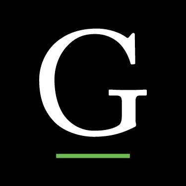 Gallup Organization "G" logo in white with black background