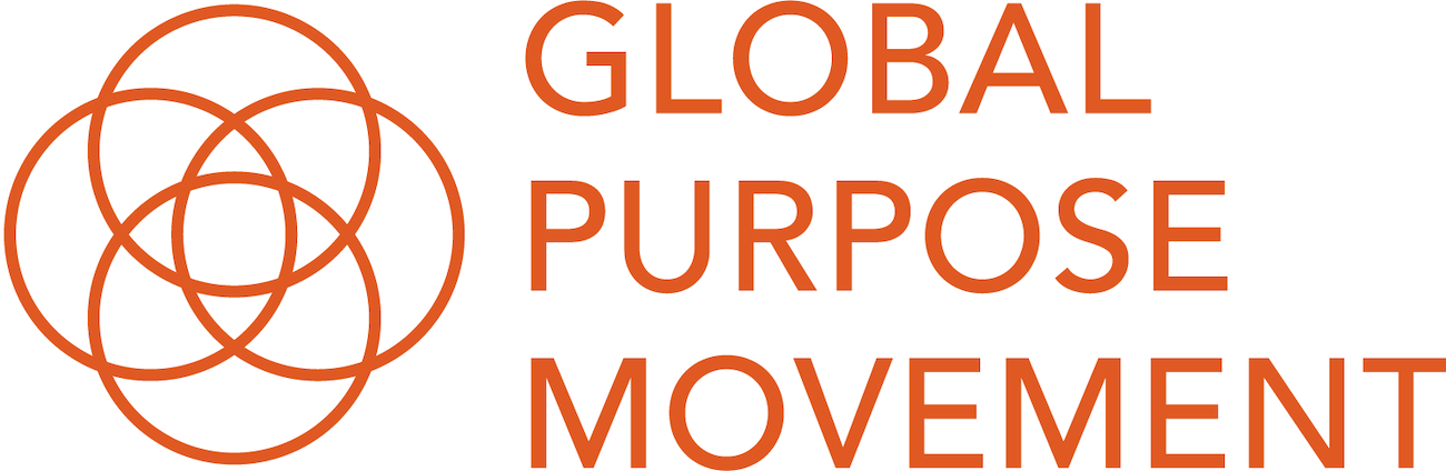 Global Purpose Movement logo with four orange overlapping circles on white