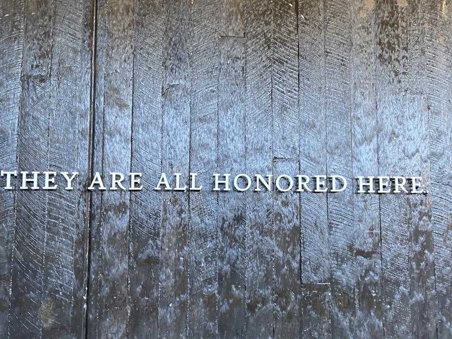 They are all honored here on wall at EJI memorial in Alabama