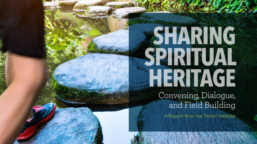 person on stepping stones across water