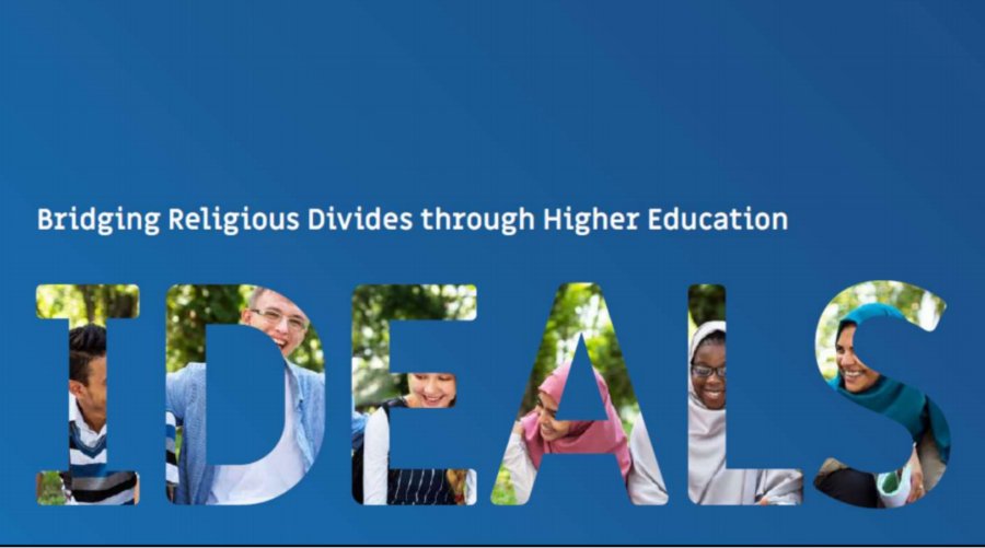Interfaith Diversity Experience and Attitudes Longitudinal Survey (IDEALS) Title Design on blue background