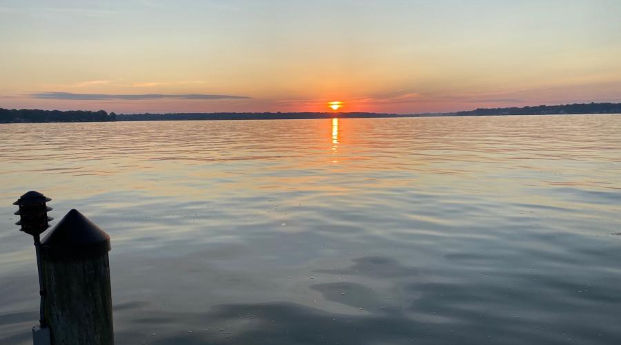 sunrise over lake