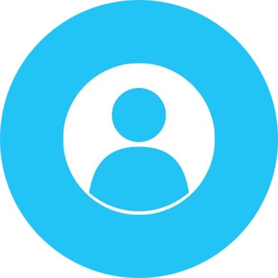 person icon in a blue circle