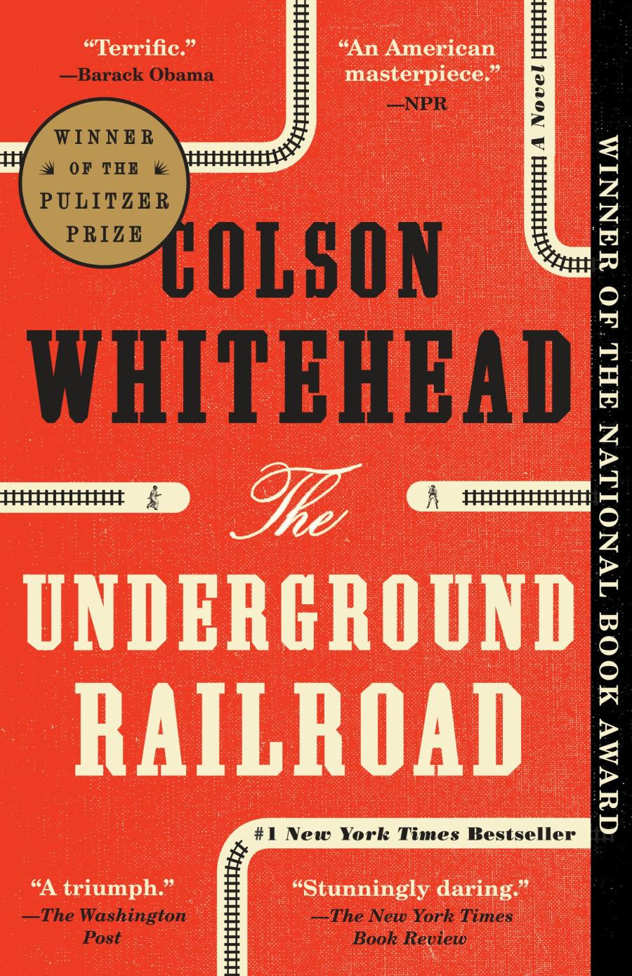Book cover for Colson Whitehead's The Underground Railroad