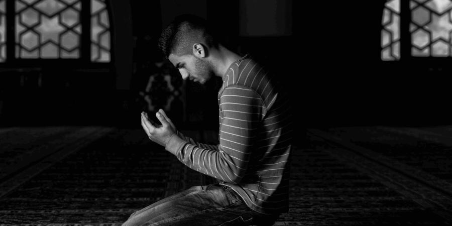 Muslim Man Is Praying In The Mosque